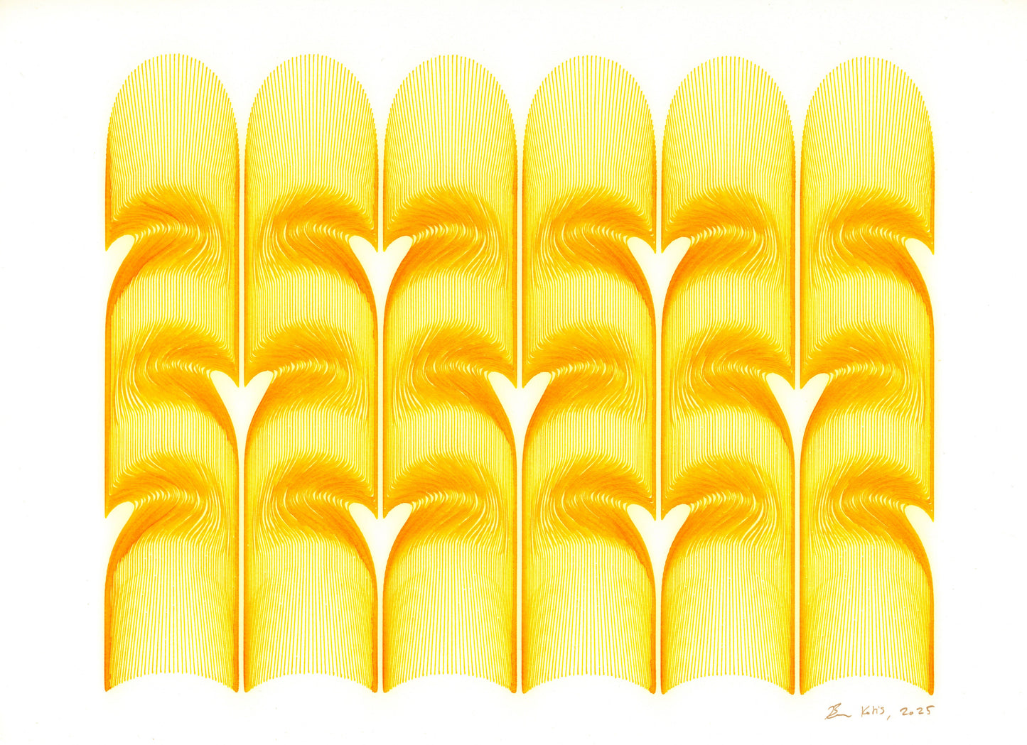 Hearts Pattern Yellow_Medium